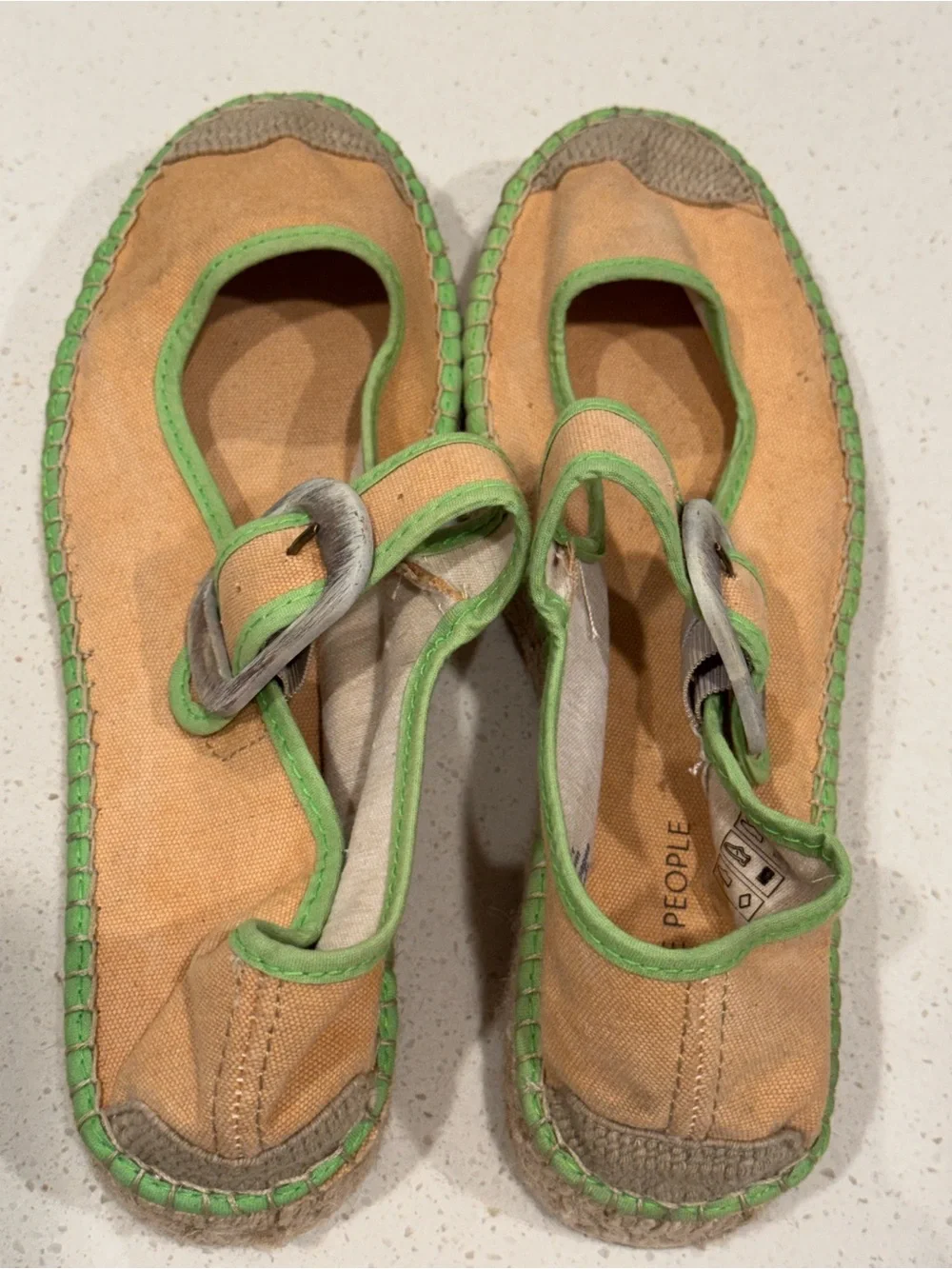 ⁠Free People Surfside 2.0 Mary Jane Espadrilles Salted Lime EU 39⁠ | NWOT